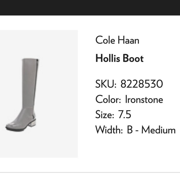 NEW COLE HAAN ~Special Edition ~Maria Sharapova~ Leather BOOTS GRAY 7 $498 - Picture 16 of 16